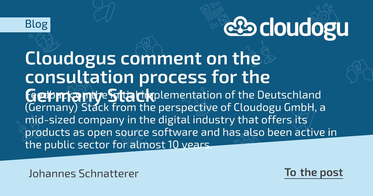 Cloudogus comment on the consultation process for the Germany Stack